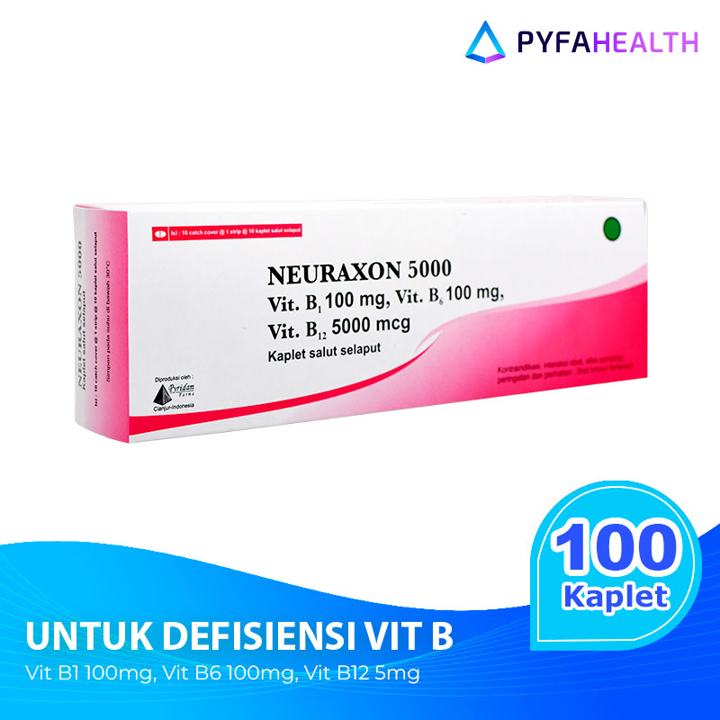 Jual ProdukNeuraxon 5000 Untuk Defisiensi Vitamin B B1, B6, Dan B12 ...